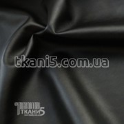 Ткань Стрейчевый кожзам плотный матовый (черный 4597 фотография