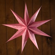 Светильник бумажный “Звезда“ 1х25Вт Е14 розовый (9 лучей) 45х12х43 см фото