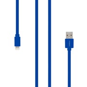 Кабель Rombica Digital MR-01 Blue USB - Apple Lightning (MFI) плоский ПВХ 1м синий фото