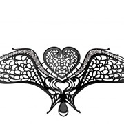 Чёрная металлическая карнавальная маска swan masquerade mask Shots Media BV Ou127blk фото