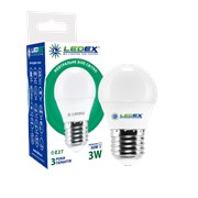 Светодиодная лампа LEDEX 3W E27 PREMIUM (шарик)