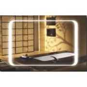 Зеркало для ванной интерьера с подсветкой фото