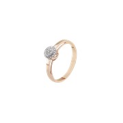 Золотое кольцо с бриллиантами — К 1007 фото