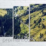 Модульна картина на полотні Зелені гори код КМ80106-057 фото