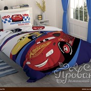 Детское постельное белье TAC CARS RACE хлопковый ранфорс 1,5 спальный фото