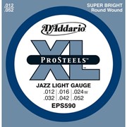 Струны для электрогитары D'Addario EPS590 XL Pro Steels Jazz Lite (6 струн .012-.052) фото