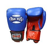 Перчатки боксерские кожа Pak Rus син-красн 16 oz (пара) фотография