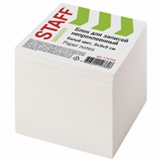 Блок для записей STAFF непроклеенный, куб 9х9х9 см, белый, белизна 90-92%, 126366 фотография