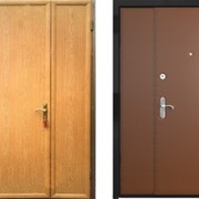 Тамбурные двери с ламинатом снаружи и винилискожей внутри