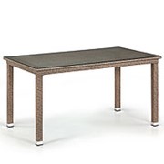 Плетеный стол T256B-W56-140x80 Light Brown фото