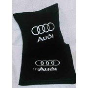 Плед в чехле черный Audi вышивка белая