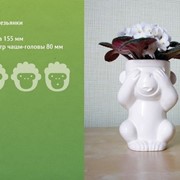 Керамическая ваза в виде обезьяны “Не вижу“ фото