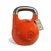 Гиря чемпионская Titan 30 кг (оранжевая с красной полосой) фото
