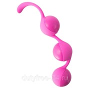 Розовые тройные вагинальные шарики из силикона DELISH BALLS фотография