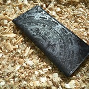 Кожаный кошелек “Hameleon“ с гравировкой фото