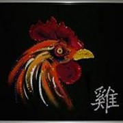 Картина Восточный петух с кристаллами Swarovski (1874) фото