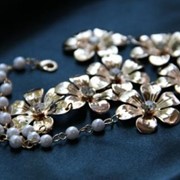 Ожерелье “Золотые лепестки“ фото