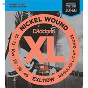 Струны для электрогитары D`Addario EXL110W XL NICKEL WOUND Regular Light Wound 3rd 10-46 фото