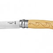Нож Opinel серии Tradition Nature №07, клинок 8см, нерж.сталь, рукоять-самшит, рис.-волны (6 шт./уп.)