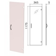 Дверь СТЕКЛО тонированное, средняя, “Фея“, “Монолит“, 365х1175х5 мм, без фурнитуры, ДМ43 фото