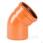 Отвод канализационный наружный d-160мм, 15градусов фото