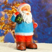 Статуэтка “Дед мороз с фонариком“ с блестками 48см. фотография