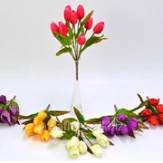 Цветок искусственный “Тюльпан букет“ микс окрасок арт. BU03398 фотография
