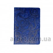Обложка для паспорта Вuta синий Кожа фотография