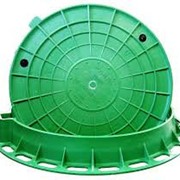 Крышка люка садового пластмассового зеленая, А15 38000103 фото