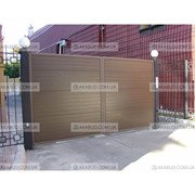 Ворота распашные, зашивка профнастил фото