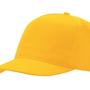 Бейсболка Poly 5-ти панельная, золотисто-желтый фото