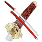 Самурайский меч катана (красная) фото