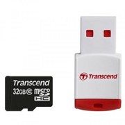 Карта памяти Transcend Miсro-SDHC memory card 32GB + P3 Card Reader, class 10 (TS32GUSDHC10-P3) фотография