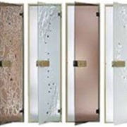Дверь BURATINO стекло/рисунок/фьюзинг/коричневое (белое)/ коробка сосна/ фурнитура фотография