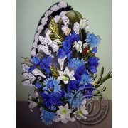 Ритуальный венок Синие Ирисы фото