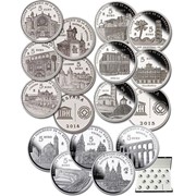 Города Испании во Всемирном наследии UNESCO - Набор из 15 серебряных монет фото