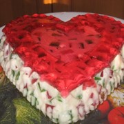 Желейный торт “Сердечко“ фото