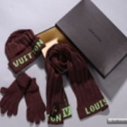 Уборы головные женские. Шапка,шарф и перчатки Louis Vuitton