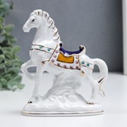 Сувенир керамика “Конь с попоной“ стразы 15 см фото
