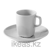Чашка для кофе эспрессо с блюдцем, белый ИКЕА 365+ фото