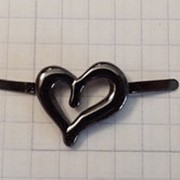Украшение "Сердце" Черный никель