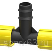 Соединитель (тройник) для ленты капельного полива d16мм с шлангом d18мм СКЛ-16ЛТЛ фото
