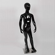 Манекен детский чёрный, рост 126 см, на подставке 120B(черн) фото