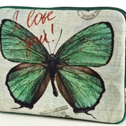 Чехол для планшета и нетбука 10“ “Зеленая бабочка“ фото
