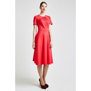 Платье миди складка красное “Мишель“ (Mishel) фото