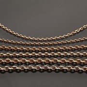 24к Пустотелая золотая цепь Роло 6,8,10мм с алмазной обработкой фото