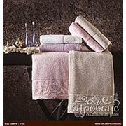 Полотенце для ванной Tivolyo Home DIAMANT хлопковая махра бежевый 50х100 фотография