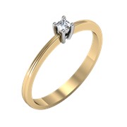 Золотое кольцо 585 с бриллиантом арт. 3021713 фото