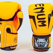 Перчатки боксерские PU на липучке VENUM(6,10,14 унций, оранжевый) фото