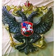 герб России в виде барельефа  фото
